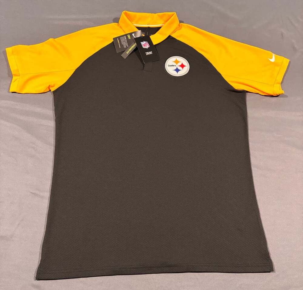 Nike Pittsburgh Steelers NFL Team Apparel Dri-Fit Polo Shirt Men's Size M